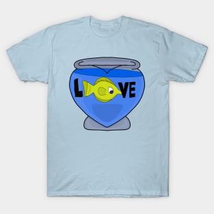 Fish Inside the Aquarium with Love T-Shirt